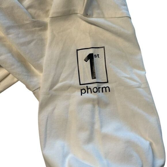 1st Phorm Women’s M Long Sleeve Crop Top‎ White Relaxed Fit Pump Cover New - Picture 5 of 7